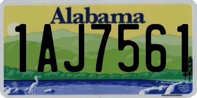 AL license plate 1AJ7561