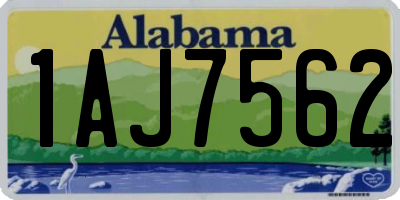 AL license plate 1AJ7562