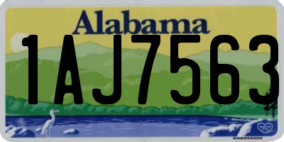 AL license plate 1AJ7563