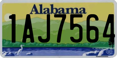 AL license plate 1AJ7564