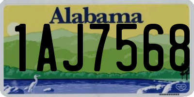 AL license plate 1AJ7568