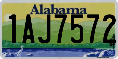 AL license plate 1AJ7572