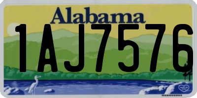 AL license plate 1AJ7576