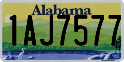 AL license plate 1AJ7577