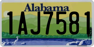 AL license plate 1AJ7581