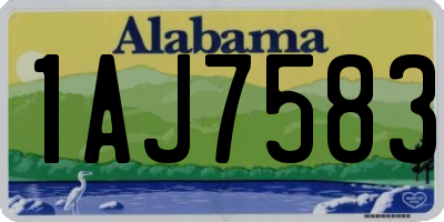 AL license plate 1AJ7583