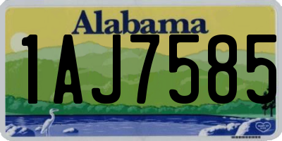 AL license plate 1AJ7585