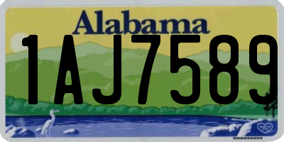 AL license plate 1AJ7589