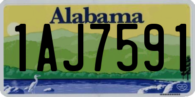 AL license plate 1AJ7591