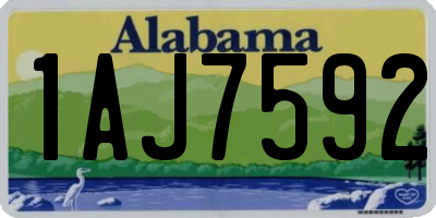 AL license plate 1AJ7592