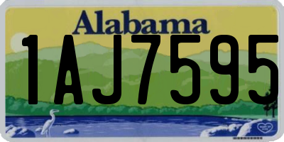 AL license plate 1AJ7595