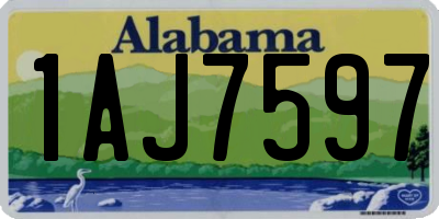 AL license plate 1AJ7597