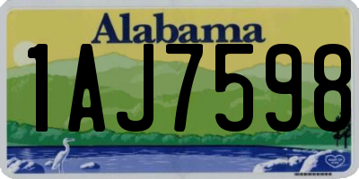 AL license plate 1AJ7598