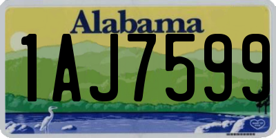 AL license plate 1AJ7599