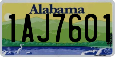 AL license plate 1AJ7601