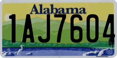 AL license plate 1AJ7604