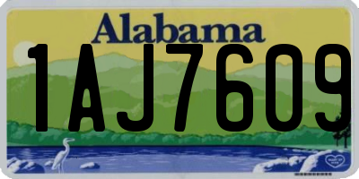 AL license plate 1AJ7609