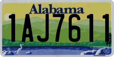 AL license plate 1AJ7611