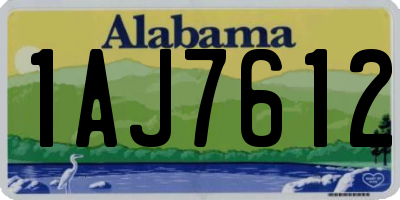 AL license plate 1AJ7612