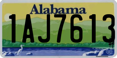 AL license plate 1AJ7613