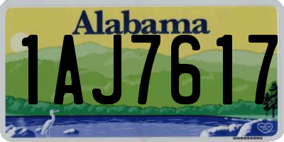 AL license plate 1AJ7617