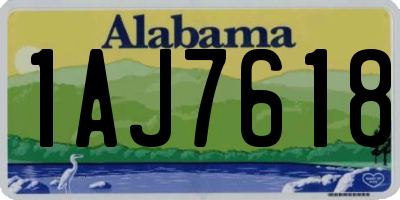 AL license plate 1AJ7618