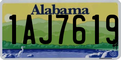 AL license plate 1AJ7619
