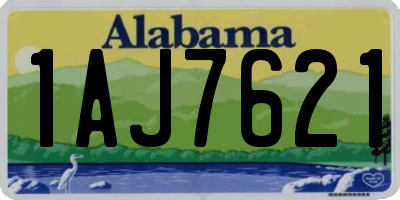AL license plate 1AJ7621