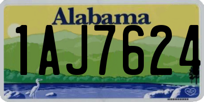 AL license plate 1AJ7624