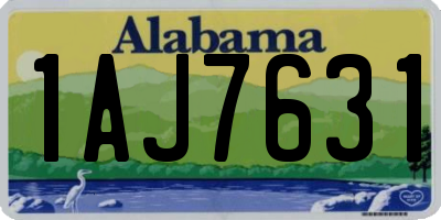 AL license plate 1AJ7631