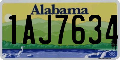AL license plate 1AJ7634