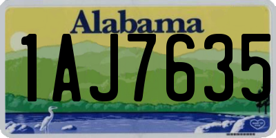AL license plate 1AJ7635