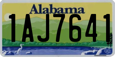 AL license plate 1AJ7641