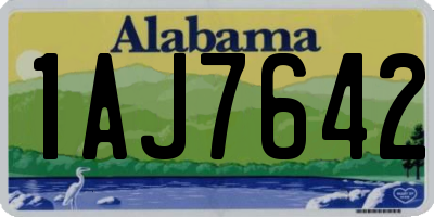AL license plate 1AJ7642