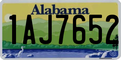 AL license plate 1AJ7652