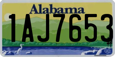 AL license plate 1AJ7653