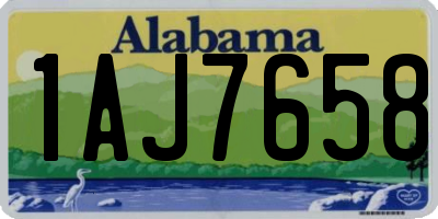 AL license plate 1AJ7658