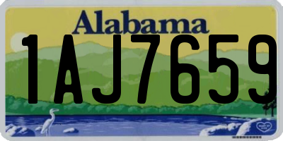 AL license plate 1AJ7659