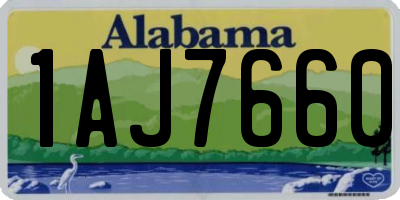 AL license plate 1AJ7660