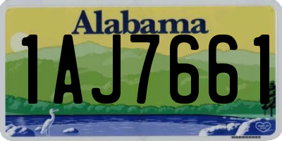 AL license plate 1AJ7661
