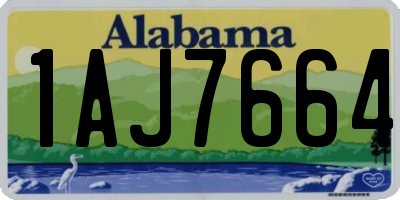 AL license plate 1AJ7664