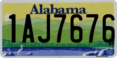AL license plate 1AJ7676