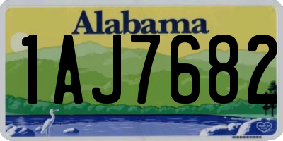 AL license plate 1AJ7682