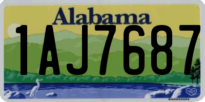 AL license plate 1AJ7687
