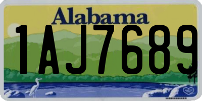 AL license plate 1AJ7689