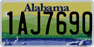 AL license plate 1AJ7690