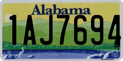 AL license plate 1AJ7694
