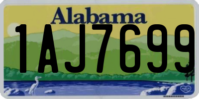 AL license plate 1AJ7699