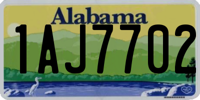AL license plate 1AJ7702