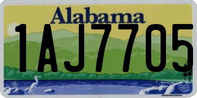 AL license plate 1AJ7705